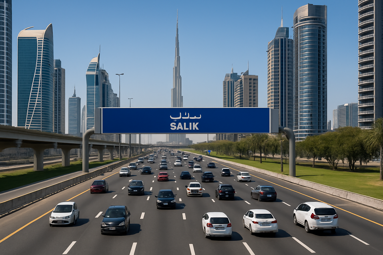 Smooth traffic flow on Dubai toll road